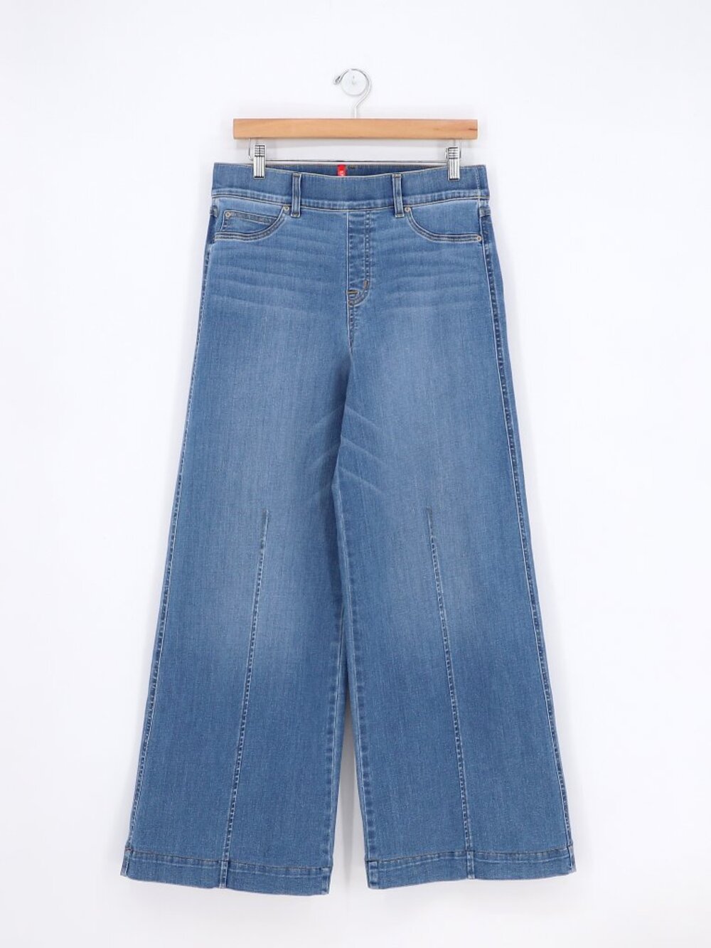 SPANX Front Seam Wide Leg Pull On Jean in Vintage Indigo Size L